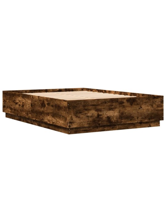 Gultas rāmis ar led, ozola, 150x200 cm, inženierijas koks