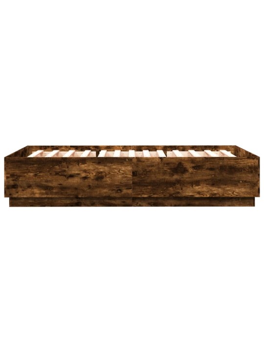 Gultas rāmis ar led, ozola, 140x200 cm, inženierijas koks