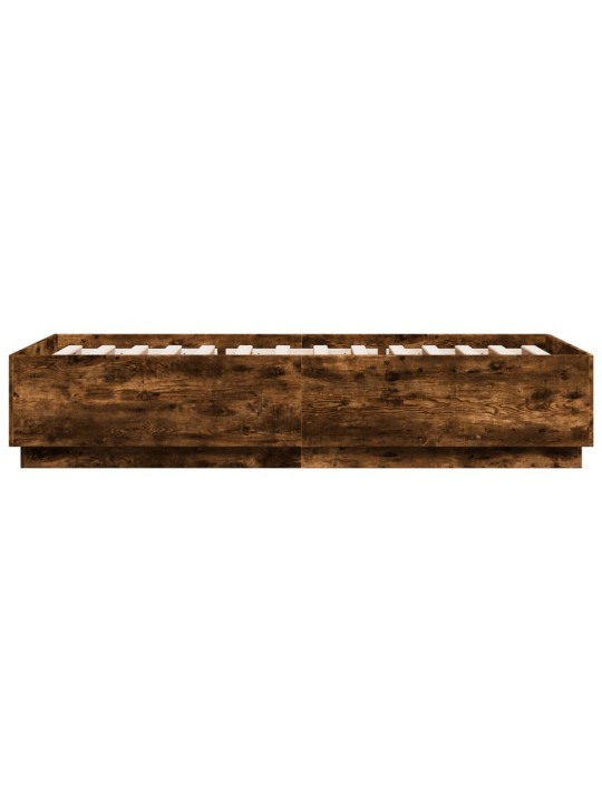 Gultas rāmis ar LED, ozolkoka , 100x200 cm, inženierijas koks
