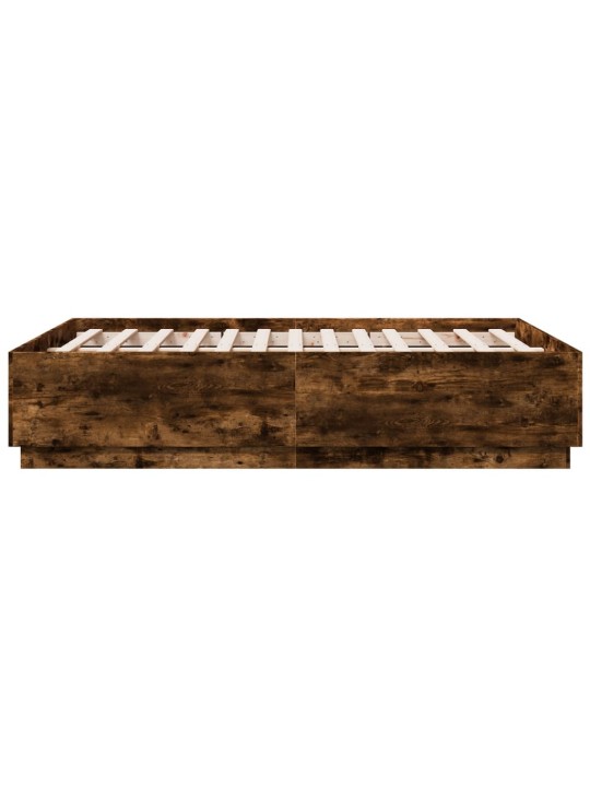 Gultas rāmis ar led, ozola krāsa, 135x190 cm, inženierijas koks