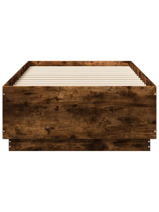 Gultas rāmis ar LED, ozola, 90x190 cm, inženierijas koks