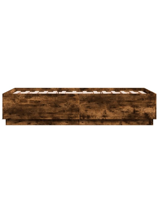 Gultas rāmis ar LED, ozola, 90x190 cm, inženierijas koks