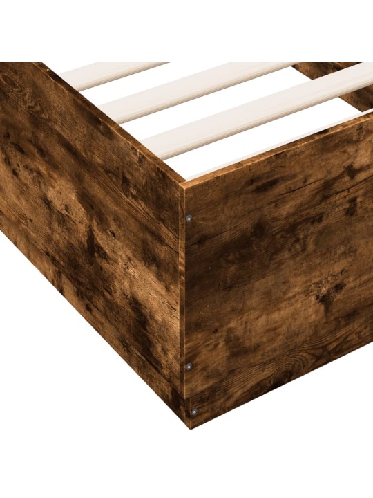 Gultas rāmis ar LED, ozola, 90x190 cm, inženierijas koks
