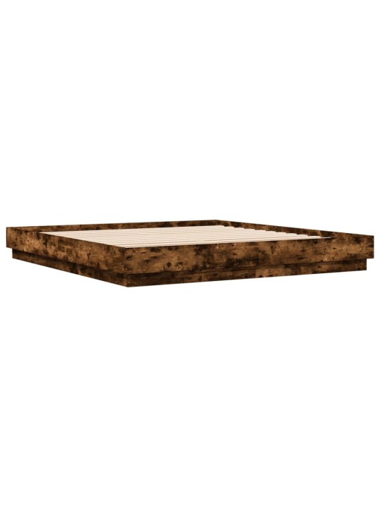 Gultas rāmis ar led, ozolkoka krāsā, 200x200 cm