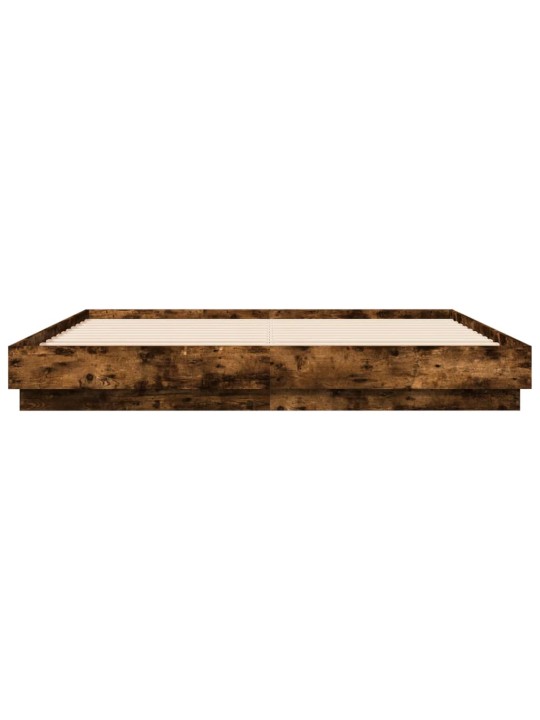 Gultas rāmis ar led, ozolkoka krāsā, 200x200 cm
