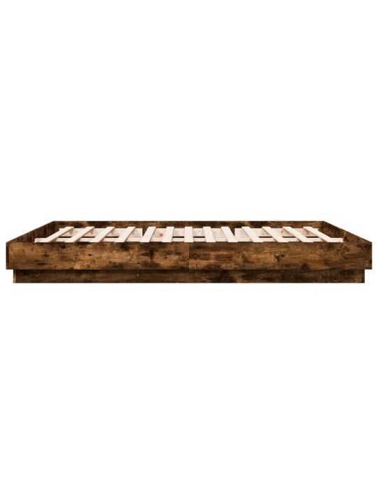 Gultas rāmis ar led, ozolkoka krāsā, 200x200 cm