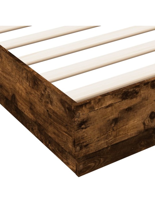Gultas rāmis ar led, ozolkoka krāsā, 200x200 cm