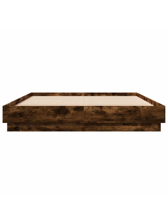 Gultas rāmis ar LED, ozolkoka krāsā, 120x200 cm