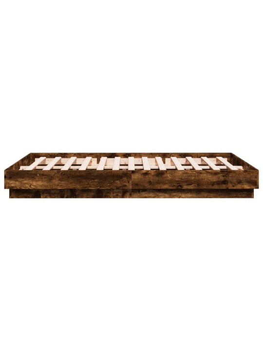 Gultas rāmis ar LED, ozolkoka krāsā, 120x200 cm