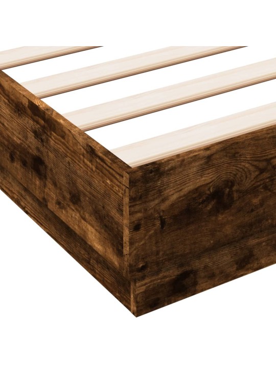 Gultas rāmis ar led, ozolkoka krāsā, 135x190 cm