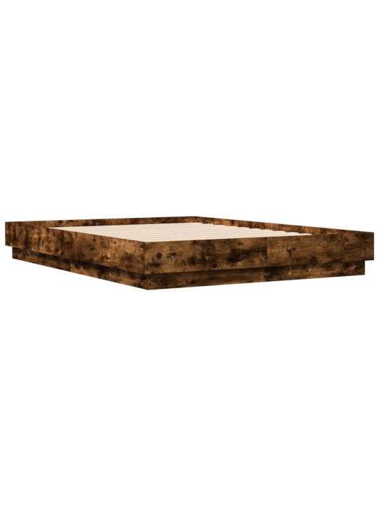Gultas rāmis ar LED, ozolkoka krāsā, 120x190 cm