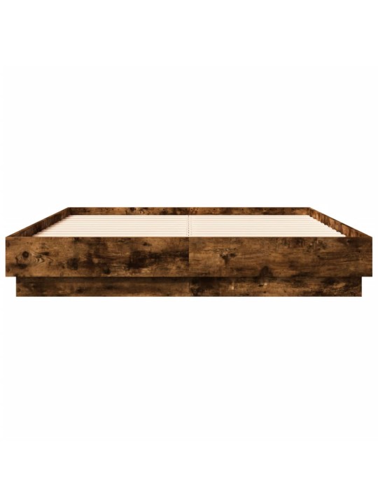 Gultas rāmis ar LED, ozolkoka krāsā, 120x190 cm