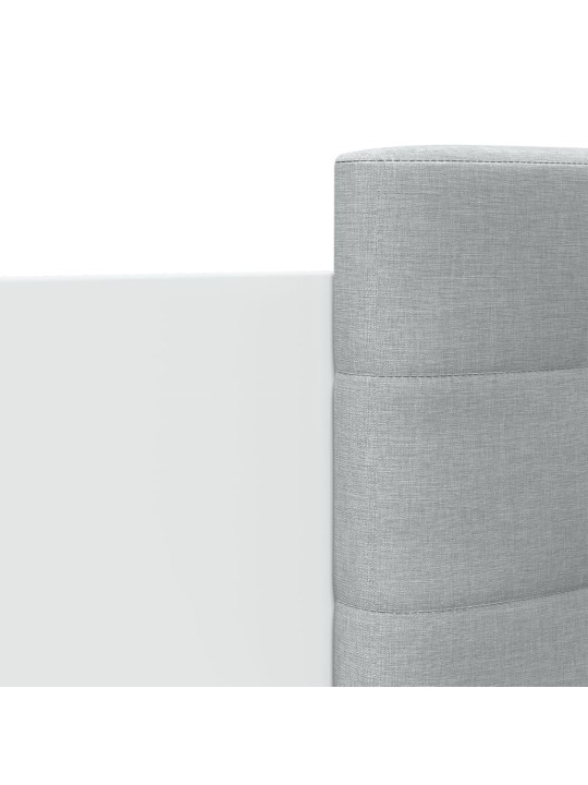 Gultas rāmis ar galvgali un led, balts, 180x200 cm