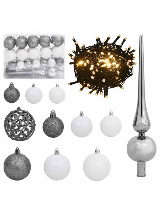 Mākslīgā ziemassvētku egle, bumbiņu komplekts, 150 cm, 150 led