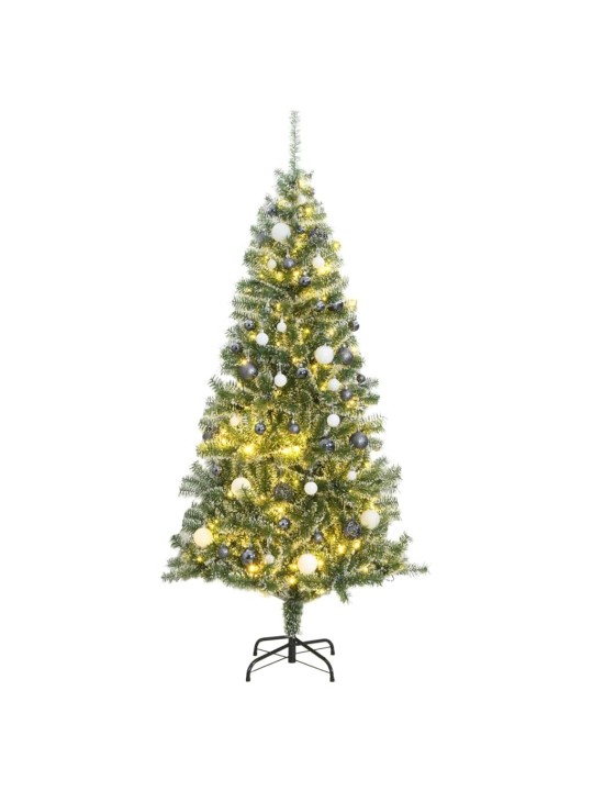 Mākslīgā ziemassvētku egle ar sniegu un 300 led, 210 cm