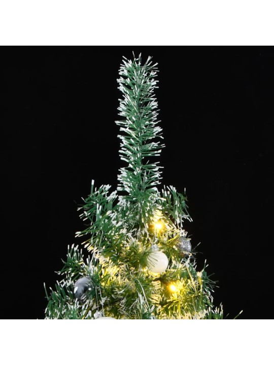 Mākslīgā ziemassvētku egle ar sniegu un 300 led, 210 cm