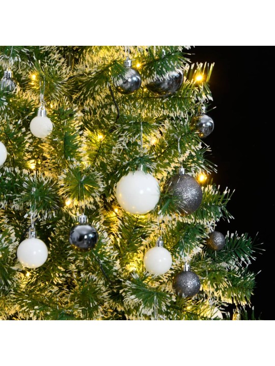 Mākslīgā ziemassvētku egle ar sniegu un 300 led, 210 cm