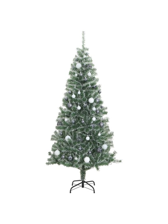 Mākslīgā ziemassvētku egle ar sniegu un 300 led, 210 cm