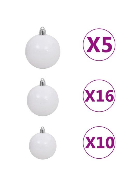 Mākslīgā ziemassvētku egle ar sniegu un 300 led, 210 cm