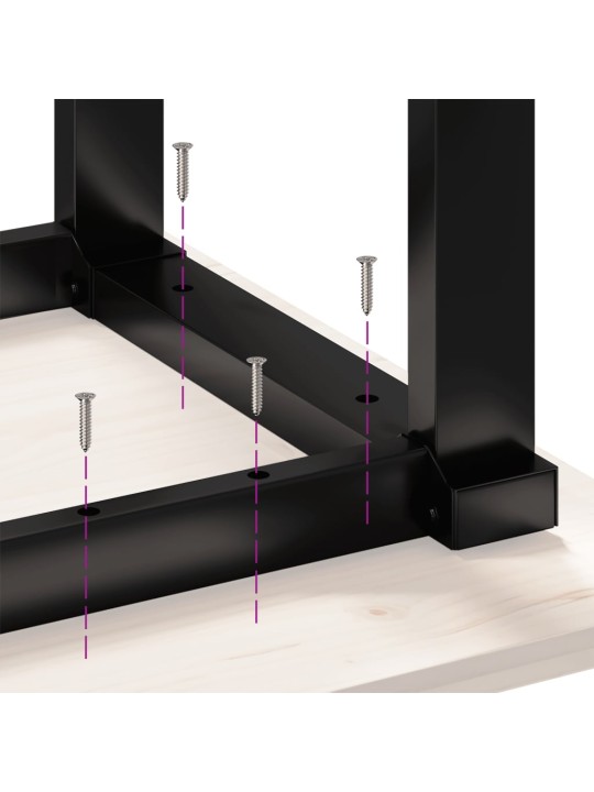 Galda kājas, 180x80x73 cm, o-formas rāmis, tērauds