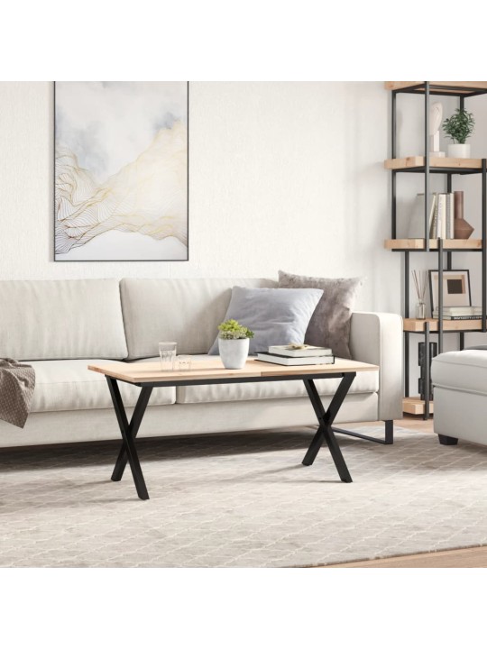 Kafijas galdiņa kājas, 70x30x43 cm, x-forma rāmis, tērauds