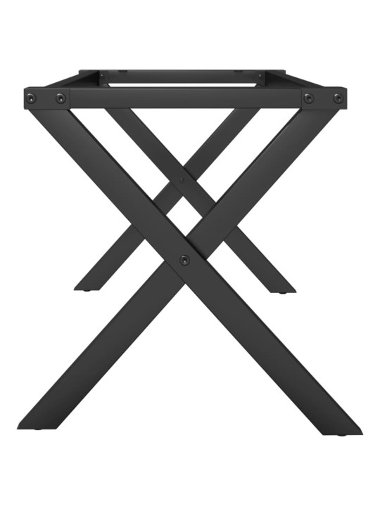 Kafijas galdiņa kājas, 70x30x43 cm, x-forma rāmis, tērauds