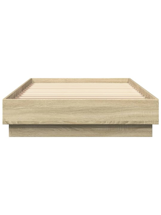 Gultas rāmis ar LED, ozolkoka krāsā, 100x200 cm