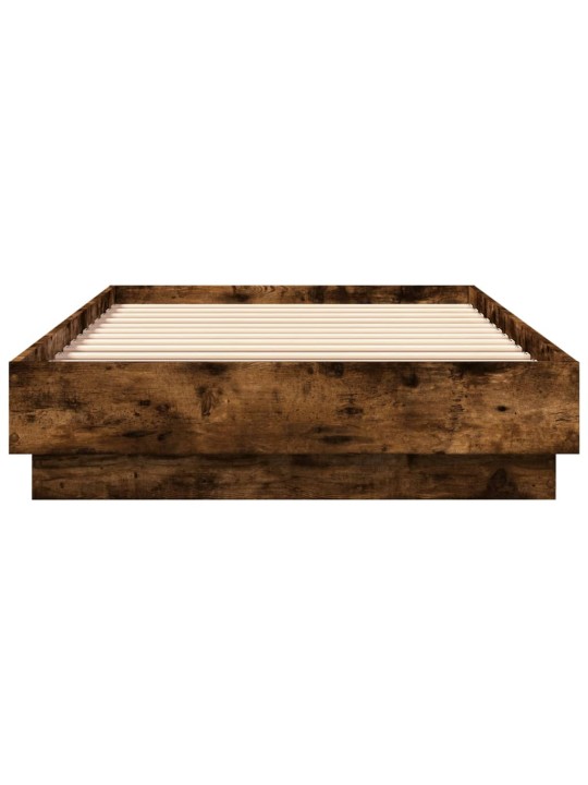 Gultas rāmis ar LED, ozolkoka krāsā, 100x200 cm