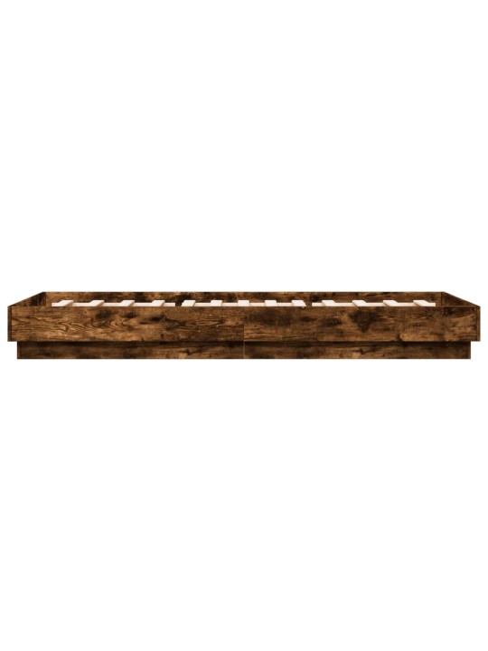 Gultas rāmis ar LED, ozolkoka krāsā, 100x200 cm