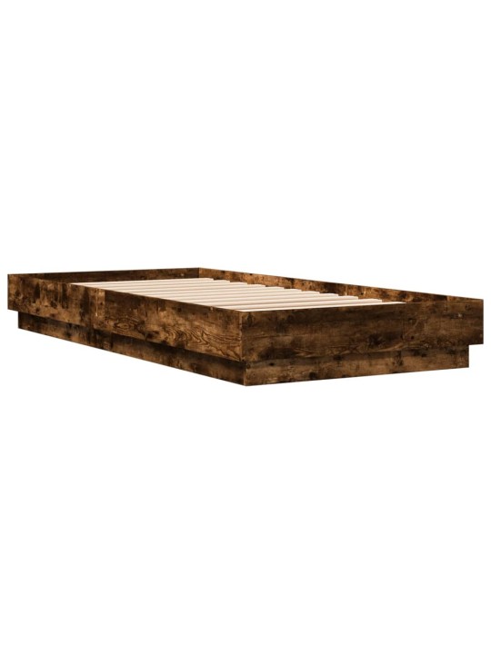 Gultas rāmis ar LED, ozolkoka krāsā, 100x200 cm