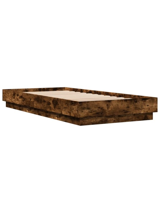 Gultas rāmis ar LED, ozolkoka krāsā, 90x200 cm