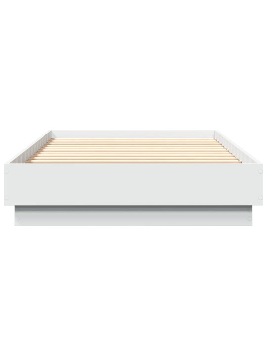 Gultas rāmis ar LED, balts, 90x190 cm