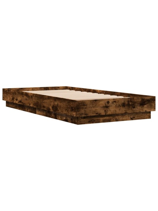 Gultas rāmis ar LED, ozolkoka krāsā, 90x190 cm