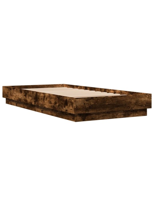 Gultas rāmis ar LED, ozolkoka krāsā, 90x190 cm