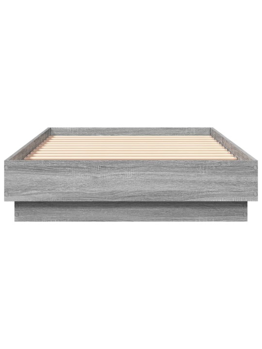 Gultas rāmis, pelēka ozolkoka, 75x190 cm, inženierijas koks