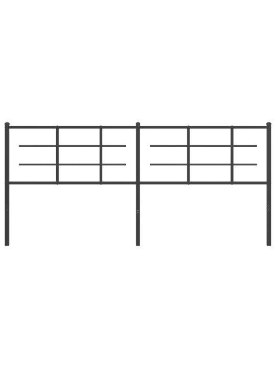 Gultas galvgalis, metāls, melns, 200 cm