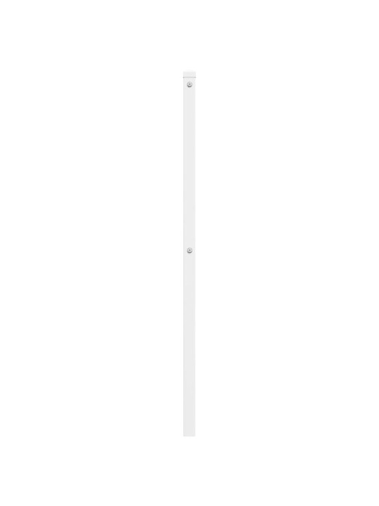 Gultas galvgalis, balts, metāls, 75 cm