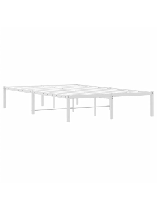 Gultas rāmis, balts metāls, 120x190 cm