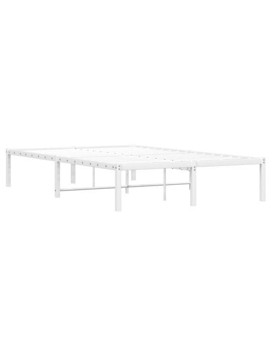 Gultas rāmis, balts metāls, 120x200 cm
