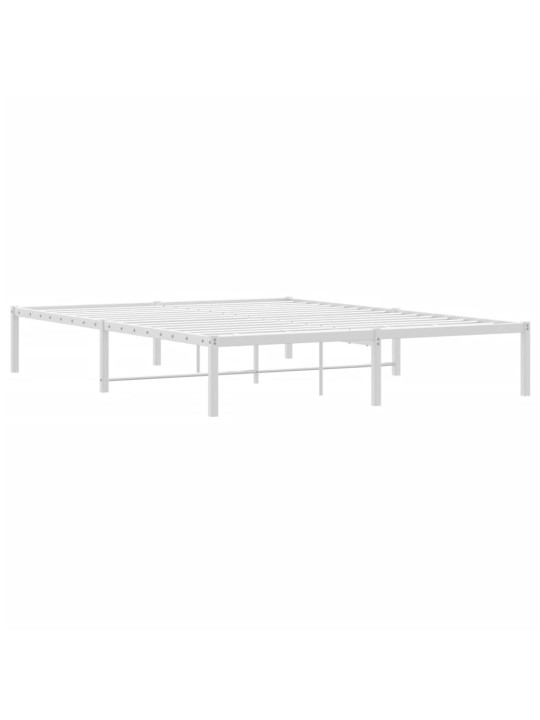 Gultas rāmis, balts metāls, 160x200 cm