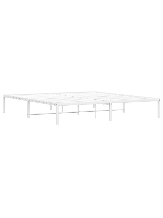 Gultas rāmis, balts metāls, 180x200 cm