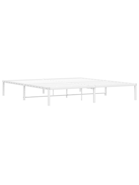 Gultas rāmis, balts metāls, 183x213 cm