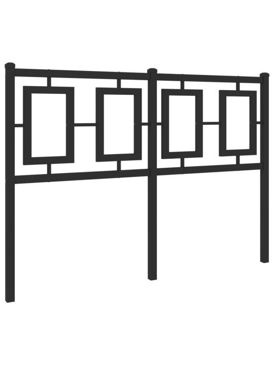 Gultas galvgalis, metāls, melns, 120 cm