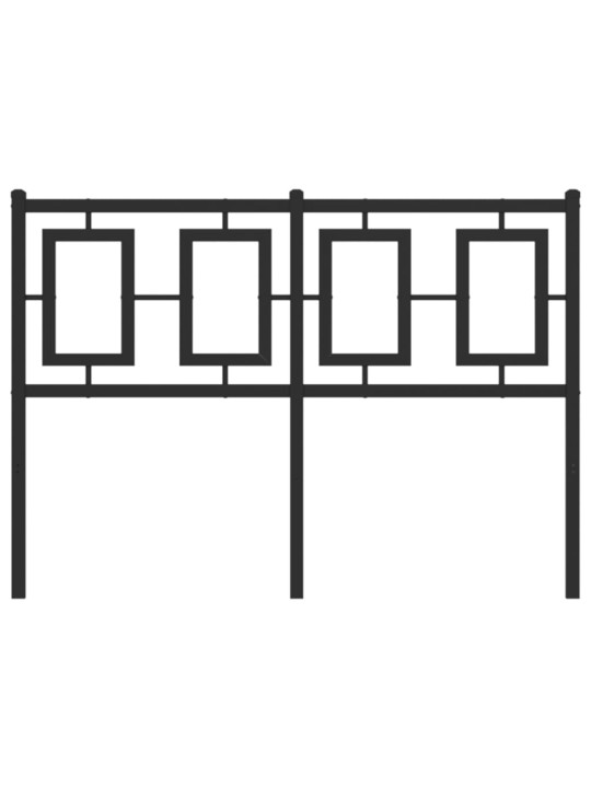 Gultas galvgalis, metāls, melns, 120 cm