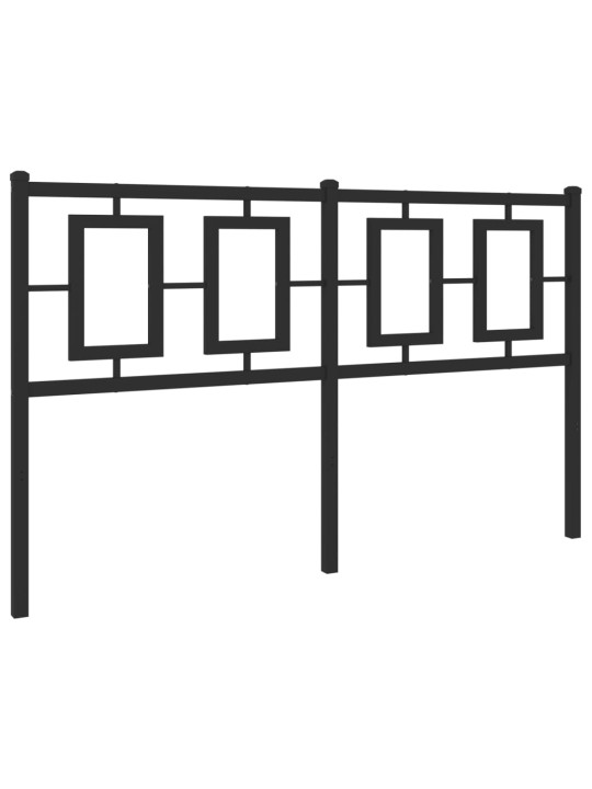 Gultas galvgalis, metāls, melns, 140 cm
