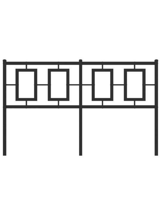 Gultas galvgalis, metāls, melns, 140 cm