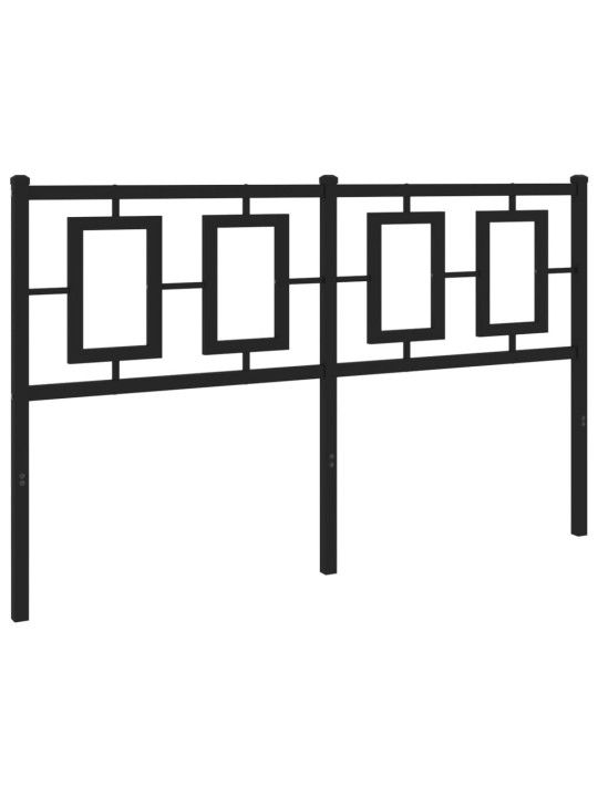 Gultas galvgalis, metāls, melns, 140 cm
