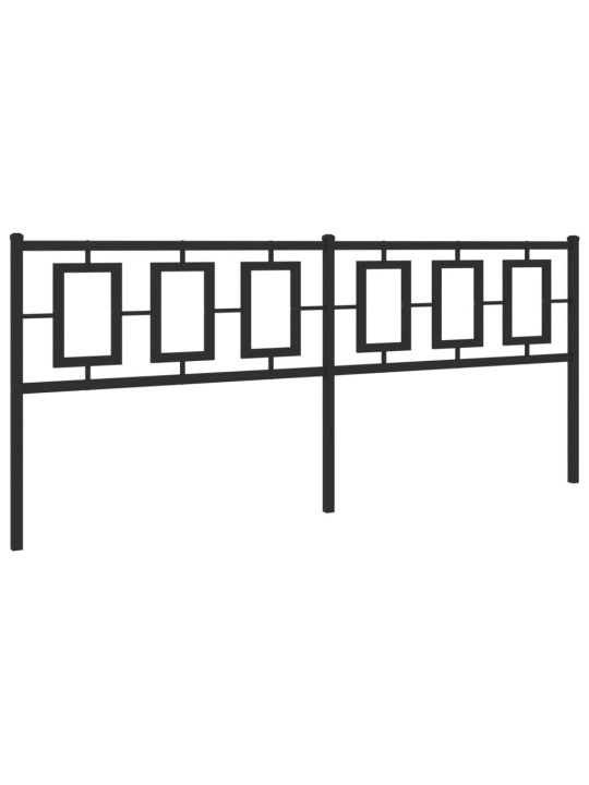 Gultas galvgalis, metāls, melns, 200 cm