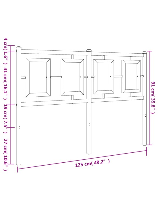 Gultas galvgalis, balts, 120 cm