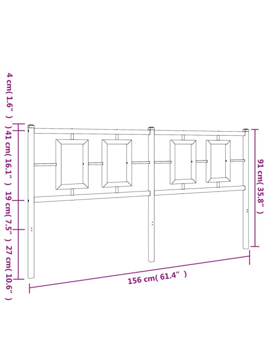 Gultas galvgalis, balts, 150 cm